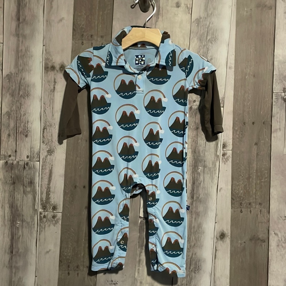 Kickee pants mountain man one piece outfit